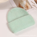 Lorraine | Fuzzy Knit Beanie – Winter Ribbed Foldover Cuff Rounded Crown
