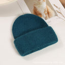 Lorraine | Fuzzy Knit Beanie – Winter Ribbed Foldover Cuff Rounded Crown