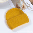 Lorraine | Fuzzy Knit Beanie – Winter Ribbed Foldover Cuff Rounded Crown