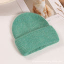 Lorraine | Fuzzy Knit Beanie – Winter Ribbed Foldover Cuff Rounded Crown