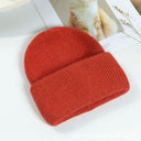Lorraine | Fuzzy Knit Beanie – Winter Ribbed Foldover Cuff Rounded Crown