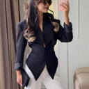 Lottie | Tailored Blazer – Deep V Neck Button Front Long Sleeve