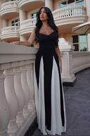 Lovie | Two Tone Maxi – Strapless Colour Block Formal Evening Wedding Guest Dress