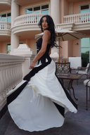 Lovie | Two Tone Maxi – Strapless Colour Block Formal Evening Wedding Guest Dress