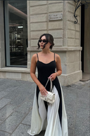 Lovie | Two Tone Maxi – Strapless Colour Block Formal Evening Wedding Guest Dress
