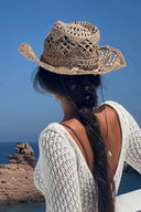 Lucia | Western Woven Cowboy Hat – Beach Travel Shell Band Wide Brim