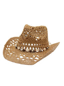 Lucia | Western Woven Cowboy Hat – Beach Travel Shell Band Wide Brim