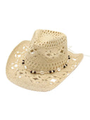 Lucia | Western Woven Cowboy Hat – Beach Travel Shell Band Wide Brim