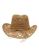 Lucia | Western Woven Cowboy Hat – Beach Travel Shell Band Wide Brim