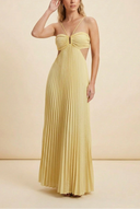 Luella | Halter Neck Pleated Maxi – Cut Out Summer Wedding Guest Dress
