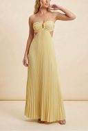 Luella | Halter Neck Pleated Maxi – Cut Out Summer Wedding Guest Dress