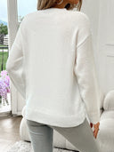 Lux | American Flag Knit Sweater – Casual Crew Neck Long Sleeve Ribbed Trim