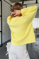 Lydia | Oversized Knit Cardigan – V Neck Button Front Patch Pockets