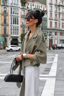 Macy | Belted Trench Jacket – Wide Lapel Long Sleeve