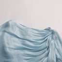 Madelyn | Cape Sleeve Maxi Dress – Draped Long Sleeve Evening Gown