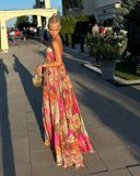 Maelynn | Floral Strapless Maxi Dress – Wedding Guest Summer Gown
