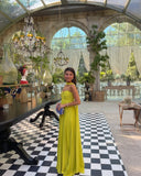 Makayla | Strapless Pleated Maxi Dress – Scarf Neck Tie Formal Wedding Guest Gown