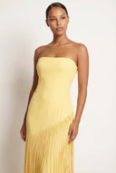 Mariah | Cape Fringe Maxi Dress – Round Neck Sleeveless Evening Gown