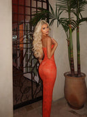 Maribel |  Lace Strapless Midi – Sweetheart Neck Sheer Bodycon Evening Summer  Dress