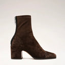 Marisol | Square Toe Ankle Boots – Casual Panel Front Mid Block Heel