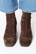 Marisol | Square Toe Ankle Boots – Casual Panel Front Mid Block Heel