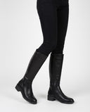 Melisande | Knee High Riding Boots – Winter Round Toe Low Block Heel Side Zip