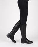 Melisande | Knee High Riding Boots – Winter Round Toe Low Block Heel Side Zip