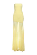 Melody | Strapless Maxi – Bandeau Sheer Mesh Skirt Formal Prom Wedding Guest Dress