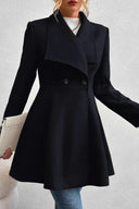 Meredith | Waterfall Lapel Coat – Long Sleeve Open Front