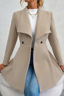 Meredith | Waterfall Lapel Coat – Long Sleeve Open Front