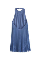 Millie | Halter Neck Fringe Tiered Mini – Sleeveless Party Occasion Dress