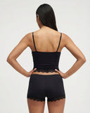 Mirella | Lace Trim Pajama Set – Sleepwear V Neck Spaghetti Straps Scalloped Hem