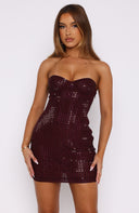 Murphy | Strapless Sequin Mini Dress – Sweetheart Neckline Bust Cups