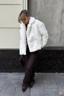 Nancy | Oversized Plush Jacket – Wide Lapel Long Sleeve Outerwear