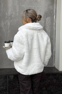 Nancy | Oversized Plush Jacket – Wide Lapel Long Sleeve Outerwear