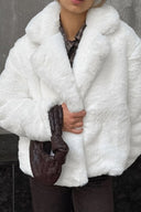 Nancy | Oversized Plush Jacket – Wide Lapel Long Sleeve Outerwear