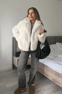 Nancy | Oversized Plush Jacket – Wide Lapel Long Sleeve Outerwear