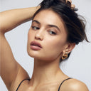 Naomi | Gold Knot Door Knocker Stud Earrings – Triple Bar Ring Statement Jewellery