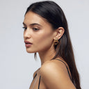 Naomi | Gold Knot Door Knocker Stud Earrings – Triple Bar Ring Statement Jewellery