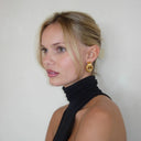 Naomi | Gold Knot Door Knocker Stud Earrings – Triple Bar Ring Statement Jewellery