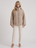 Natasha | Teddy Jacket – Winter High Collar Zip Front Long Sleeve Patch Pockets