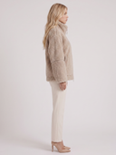 Natasha | Teddy Jacket – Winter High Collar Zip Front Long Sleeve Patch Pockets