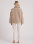Natasha | Teddy Jacket – Winter High Collar Zip Front Long Sleeve Patch Pockets