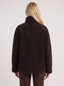 Natasha | Teddy Jacket – Winter High Collar Zip Front Long Sleeve Patch Pockets