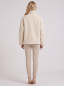 Natasha | Teddy Jacket – Winter High Collar Zip Front Long Sleeve Patch Pockets