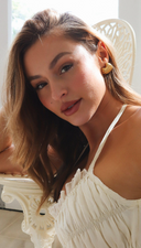 Noelle | Gold Ribbed Crescent Stud Earrings – Chunky Half Moon Everyday Jewellery