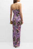 Novalee | Floral Embroidered Maxi Dress – Strapless Wedding Guest Sequin
