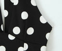 Paige | Polka Dot Halter Top – Plunge Neck Sleeveless Summer Blouse
