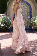 Paulena | Strapless Ruched Tiered Midi Dress – Sweetheart Ruffle Wedding Guest Party