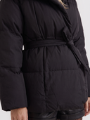 Perla | Quilted Puffer Jacket – Winter Oversized Collar Tie Belt Long Sleeve